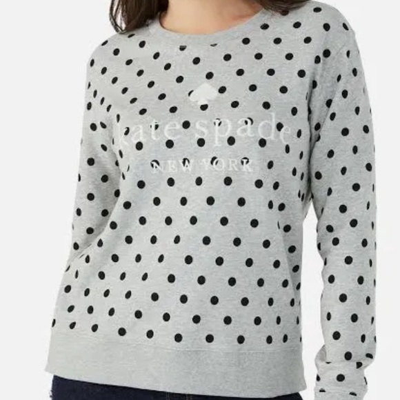 KATE SPADE ♠️ EASTERN DOT LOGO SWEATSHIRT - Picture 3 of 11